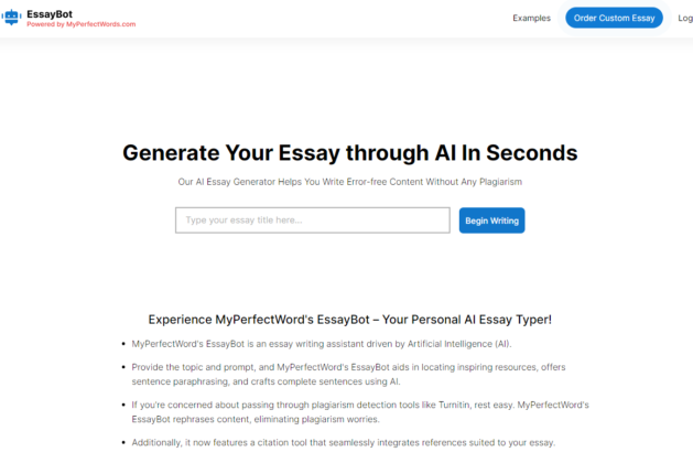 Write Smarter with MyPerfectWords.com's Essay Bot