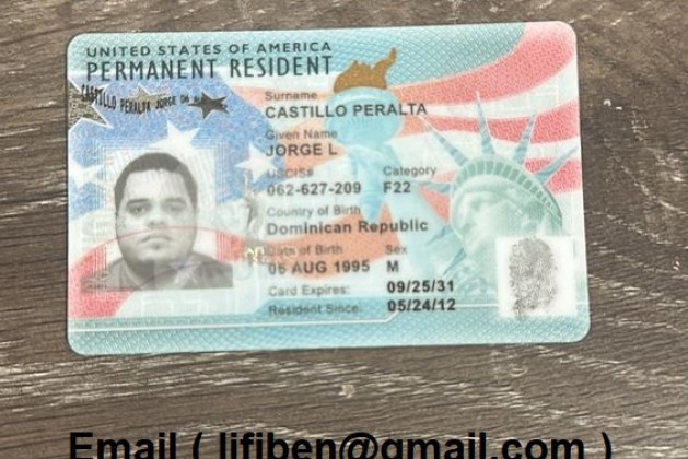Registered passport ID card, driving license, visa, green card, residence